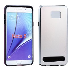 Samsung Galaxy Note 5 Aluminum Armor Hybrid Case (Silver)